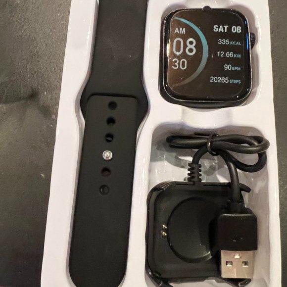 SPORTS WATCH, CHARGING CASE WITH EAR BUDS,  NEW - Picture 1 of 4